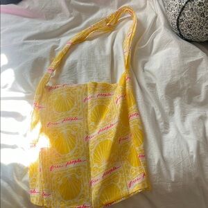 Free People Yellow Reusable shopping bag